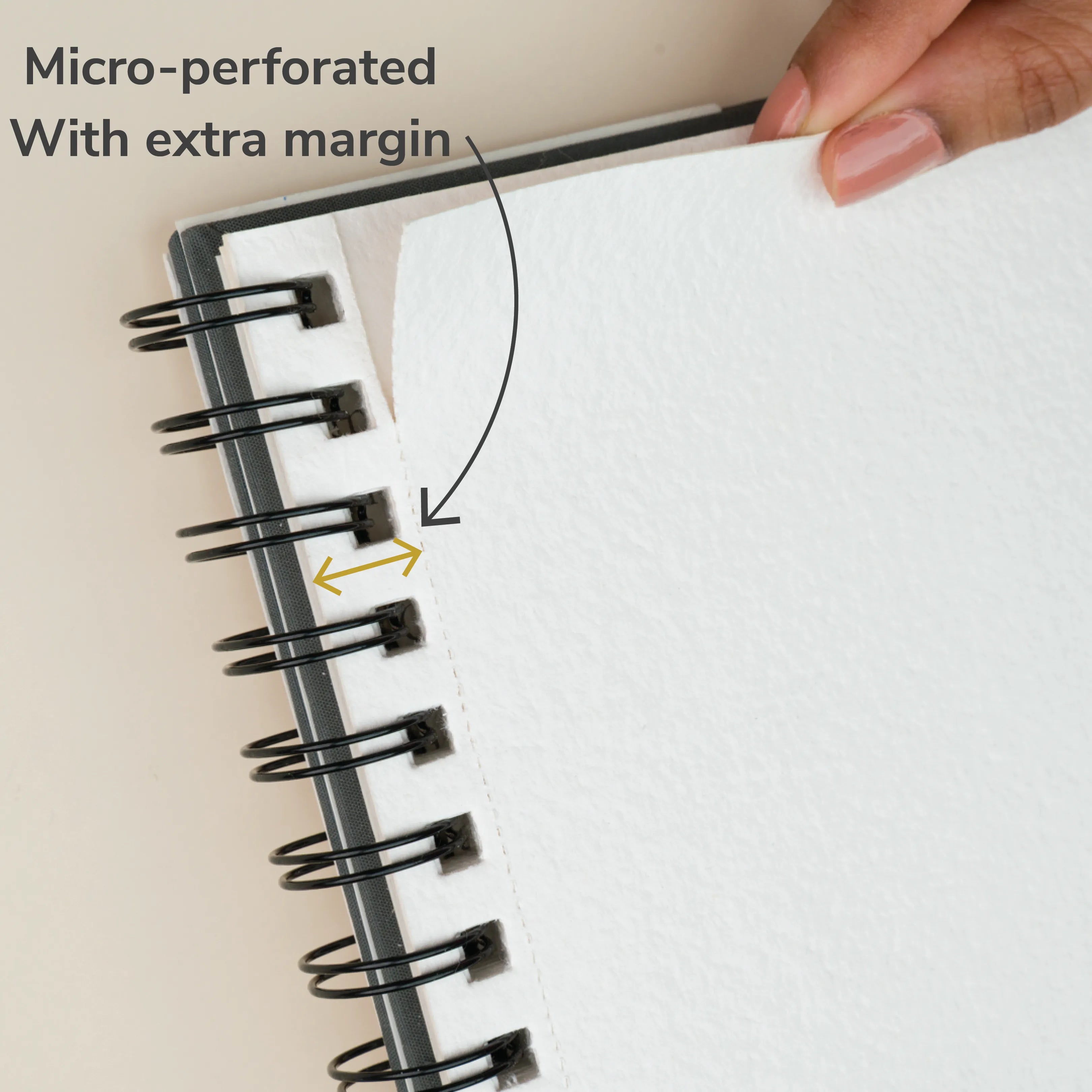 microperforated with extra margin
